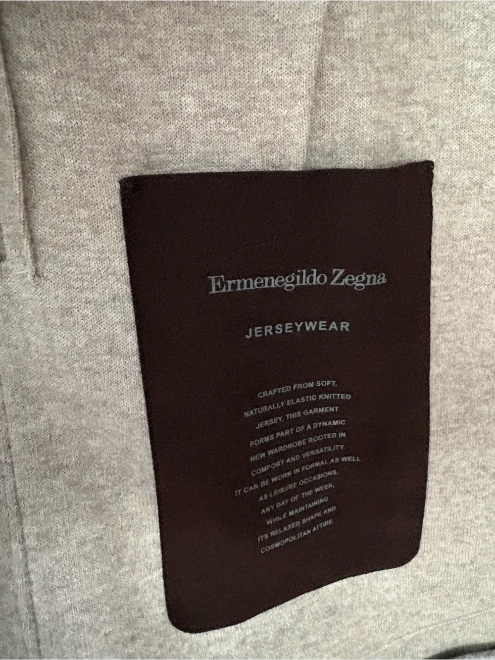 Ermenegildo Zegna JerseyWear Cashmere Silk Gray Blazer